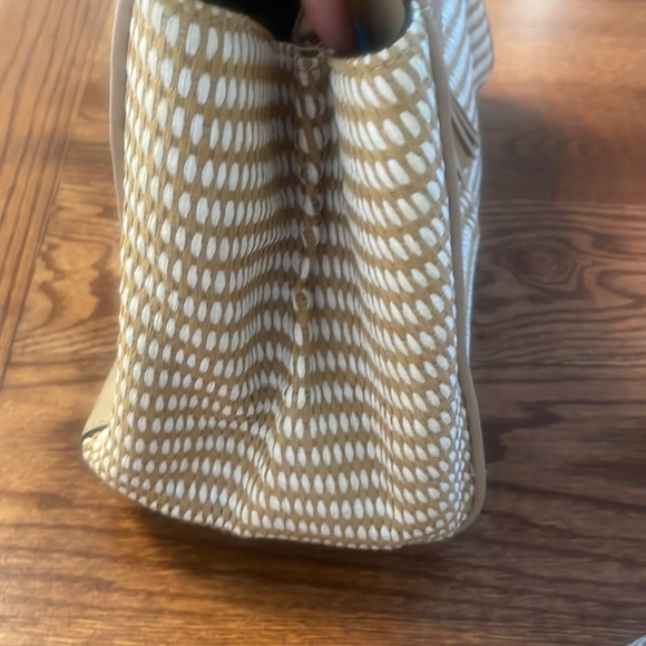 NANETTE LEPORE ARABELLE ‘paper’ straw shoulder bag / purse wht cream tassels bow - Picture 12 of 17